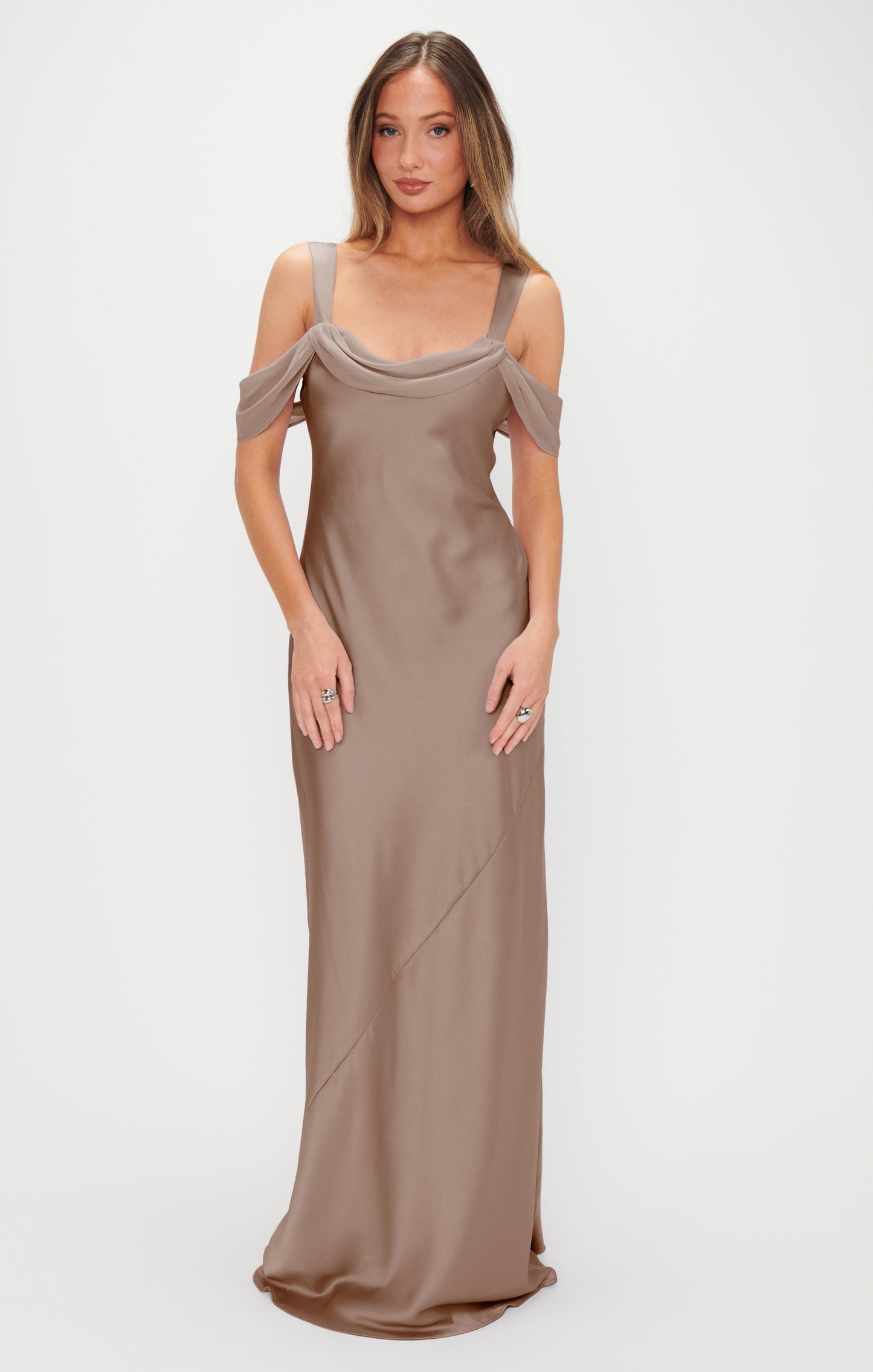 Bella Maxi Dress ~ Dune Luxe Satin