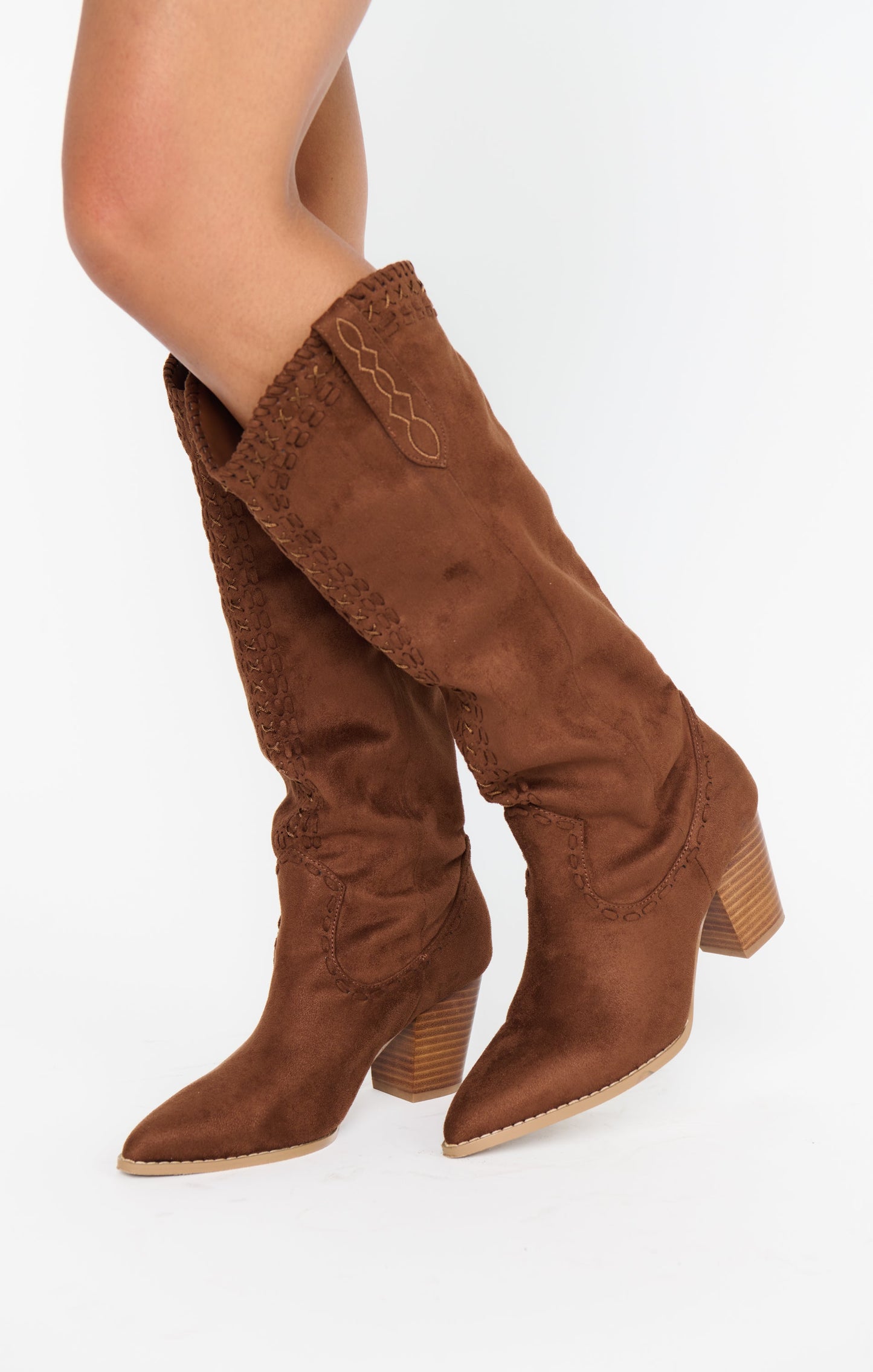 Billini Finley Cowboy Boot ~ Mahogany Suede