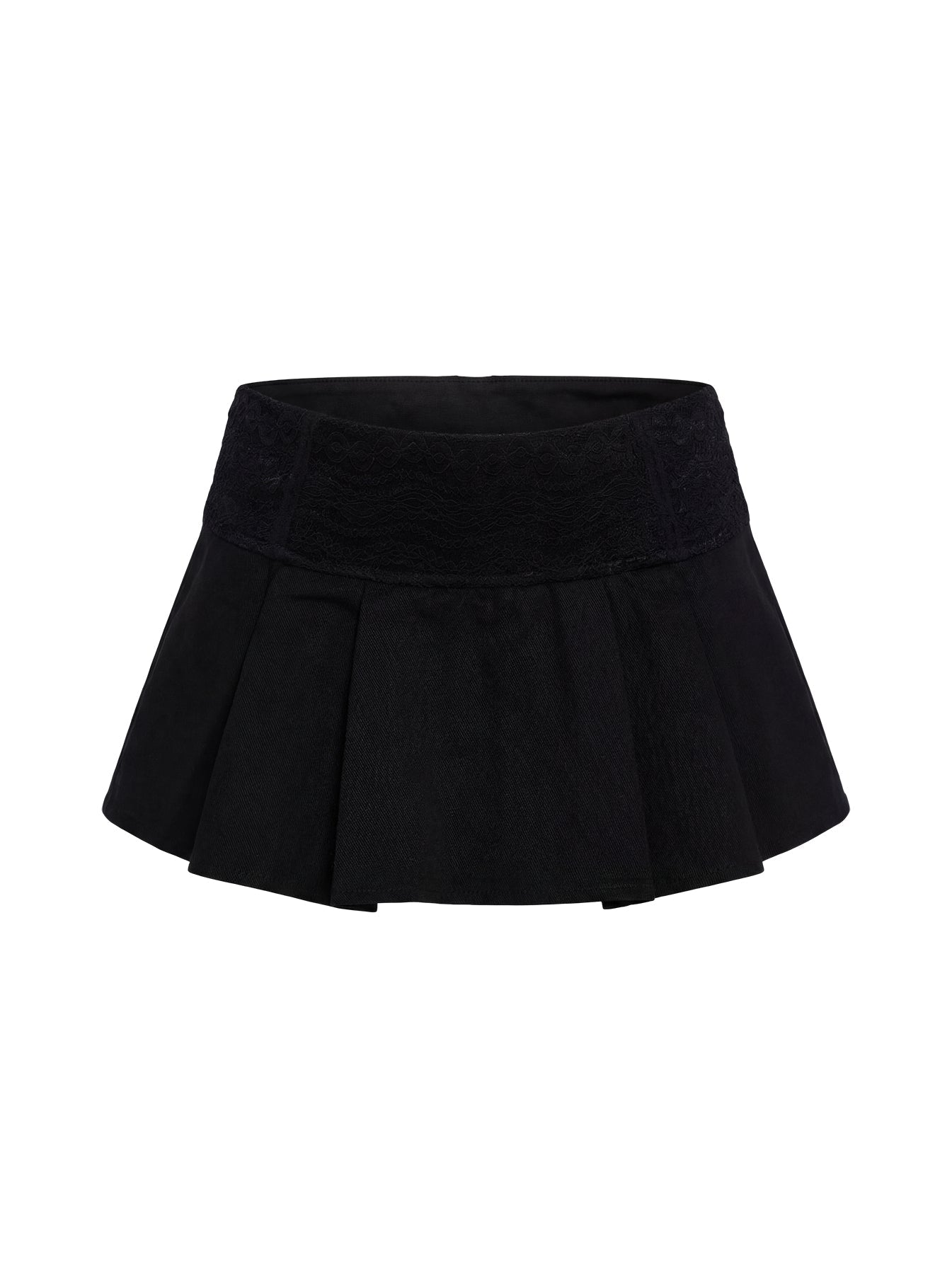 Amoure Pleated Micro Skort Black