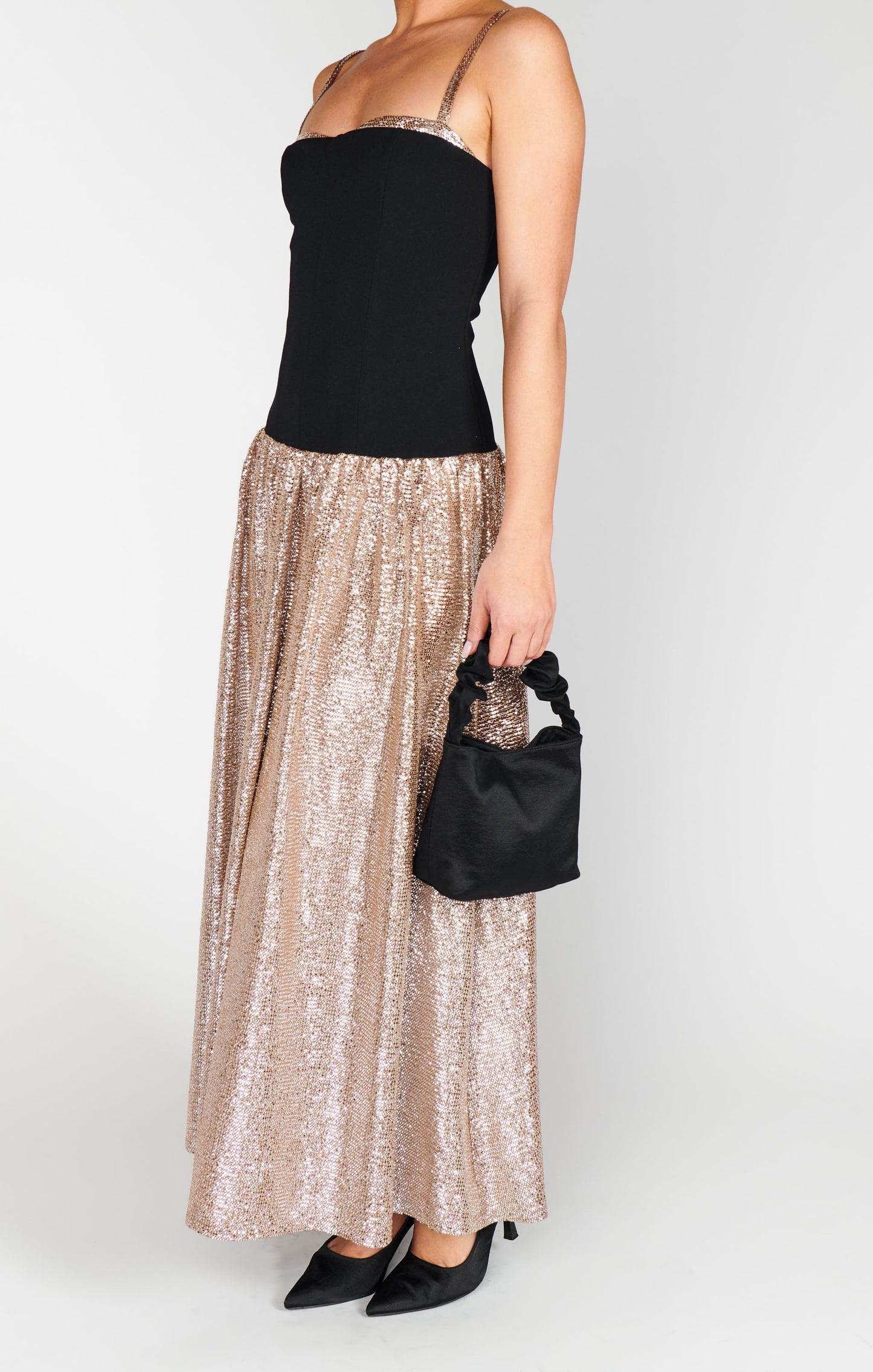 Hepburn Midi Dress ~ Silver Confetti