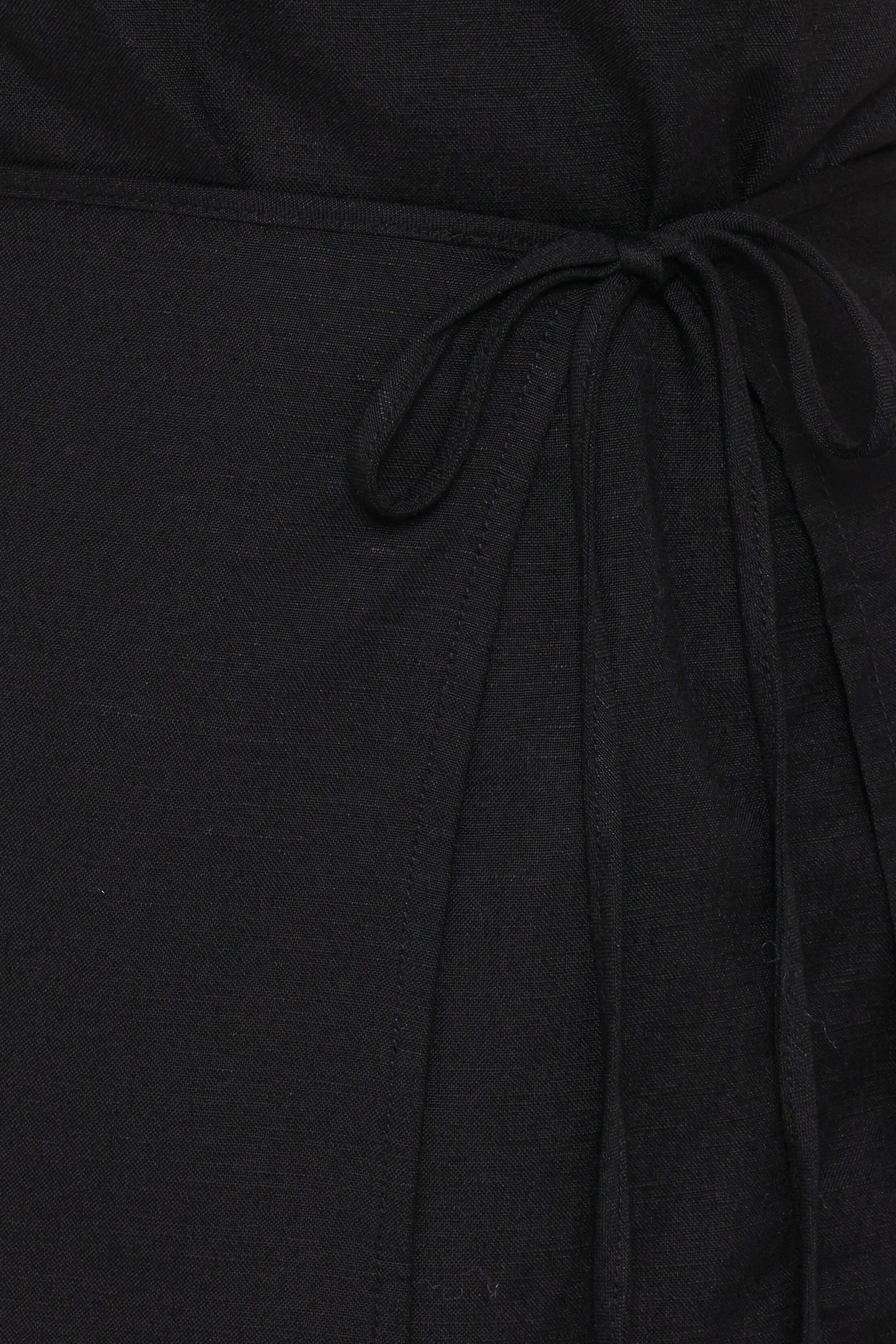 Karmen Wrap Mini Dress - Black