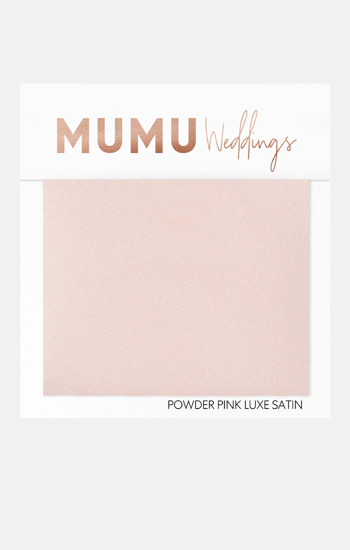 Bridesmaid Fabric Swatch ~ Powder Pink Luxe Satin