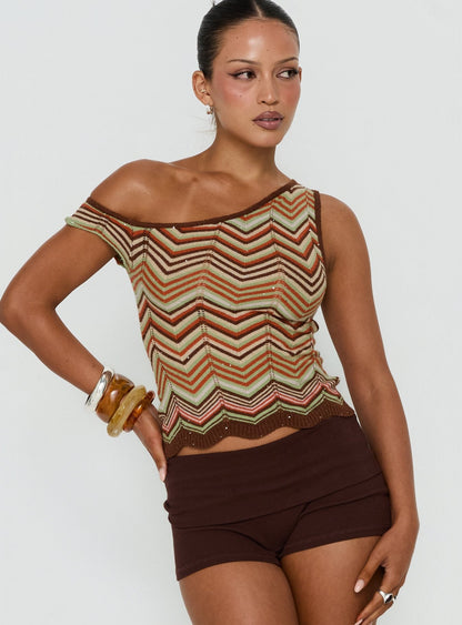 Aisling Off Shoulder Top Multi
