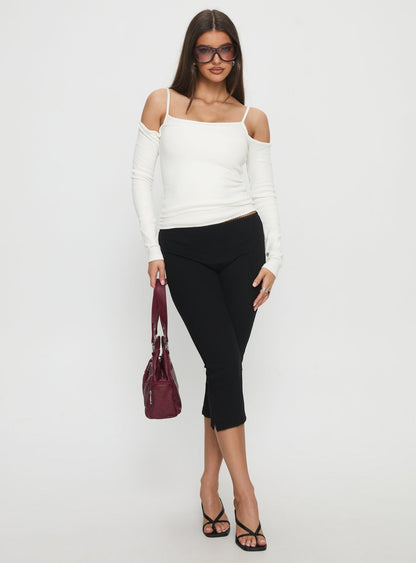 Baseline Rib Capri Pants Black Tall