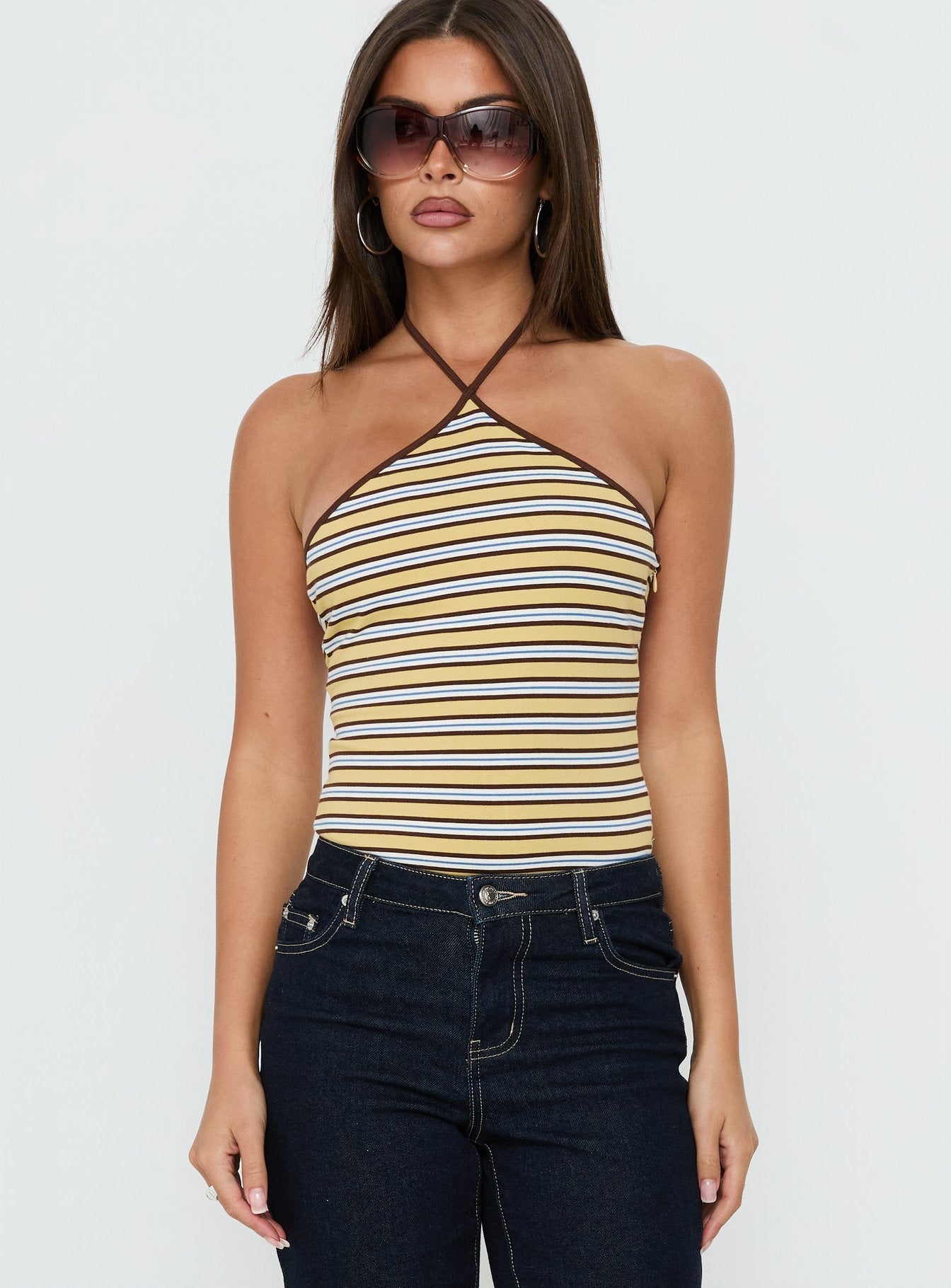 Aethoria Arrowneck Bodysuit Multi Stripe