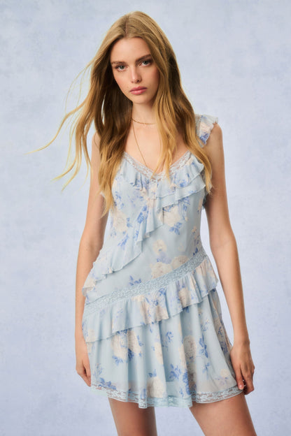 Serima Fragrance Print Mini Dress