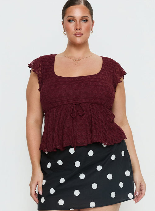 Auroraah Frill Top Cherry Curve