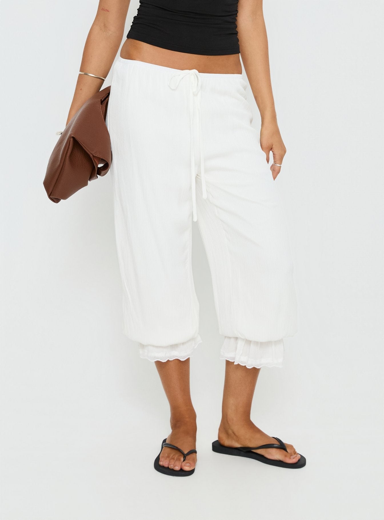 Basma Bloomer Trouser Pants Rayon White