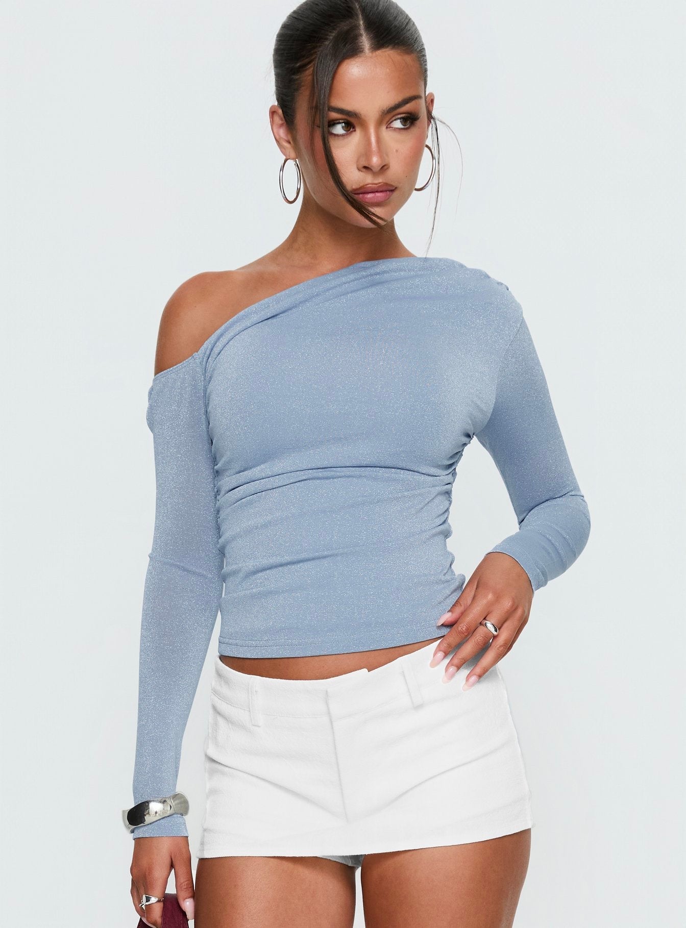 Beller Long Sleeve Top Blue Sparkle