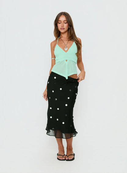 Averee Halter Top Mint Sparkle