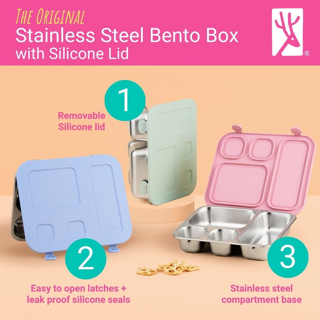 Pack + Go Combo - Bento Box + 10oz Stainless Steel Jars (Green)