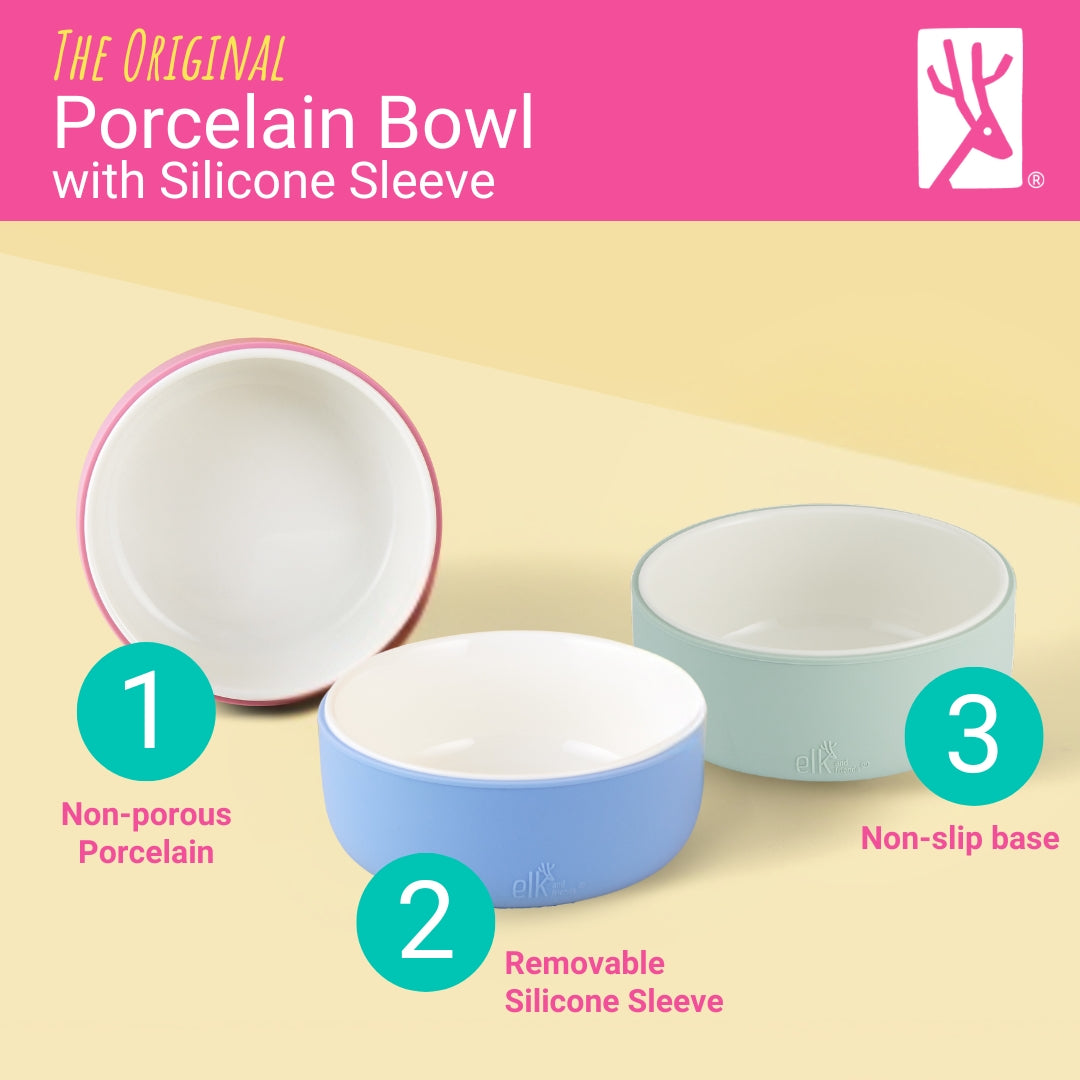 Porcelain Bowl with Silicone Sleeves