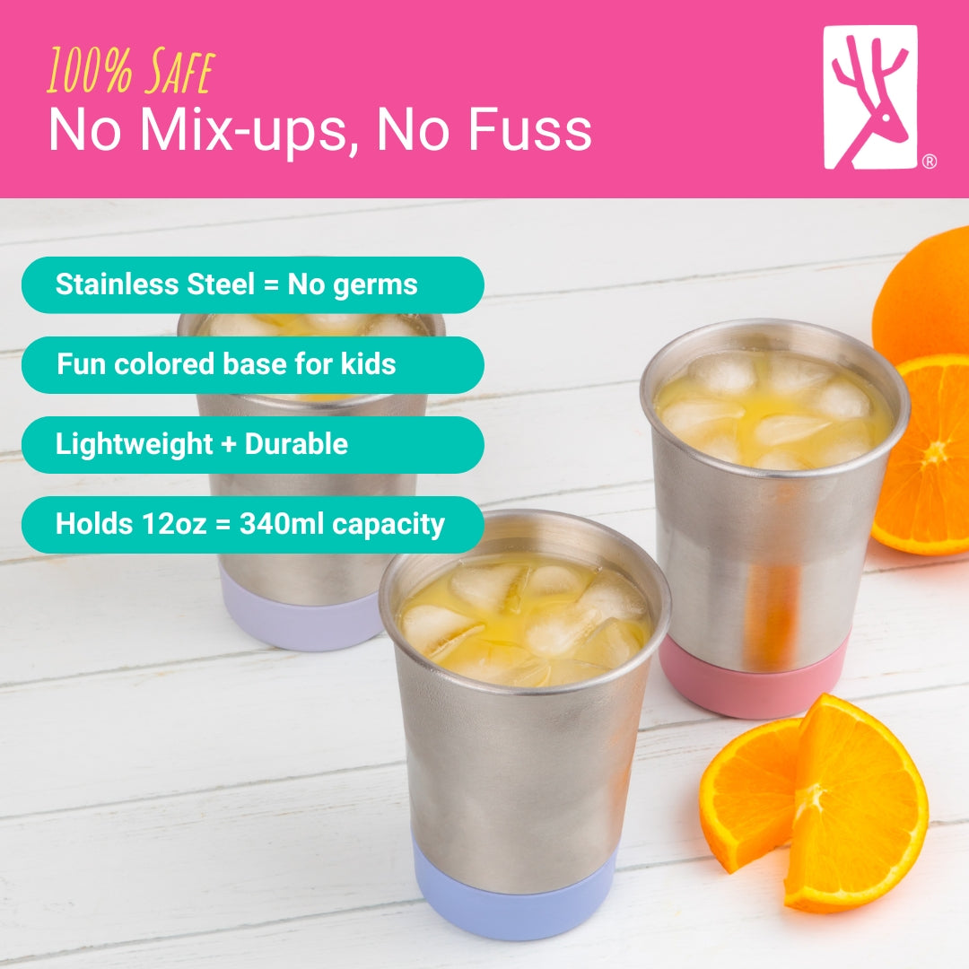 Stainless Steel 12oz Cups (Green/Blue/Yellow/Orange)