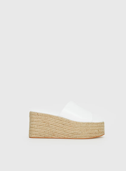 Arton Espadrille Platform Sandals White