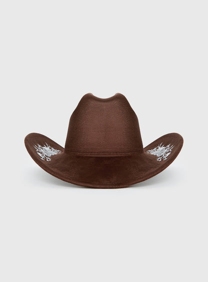 Another Level Embroidered Cowboy Hat Brown