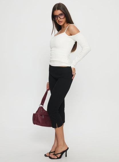 Baseline Rib Capri Pants Black Tall