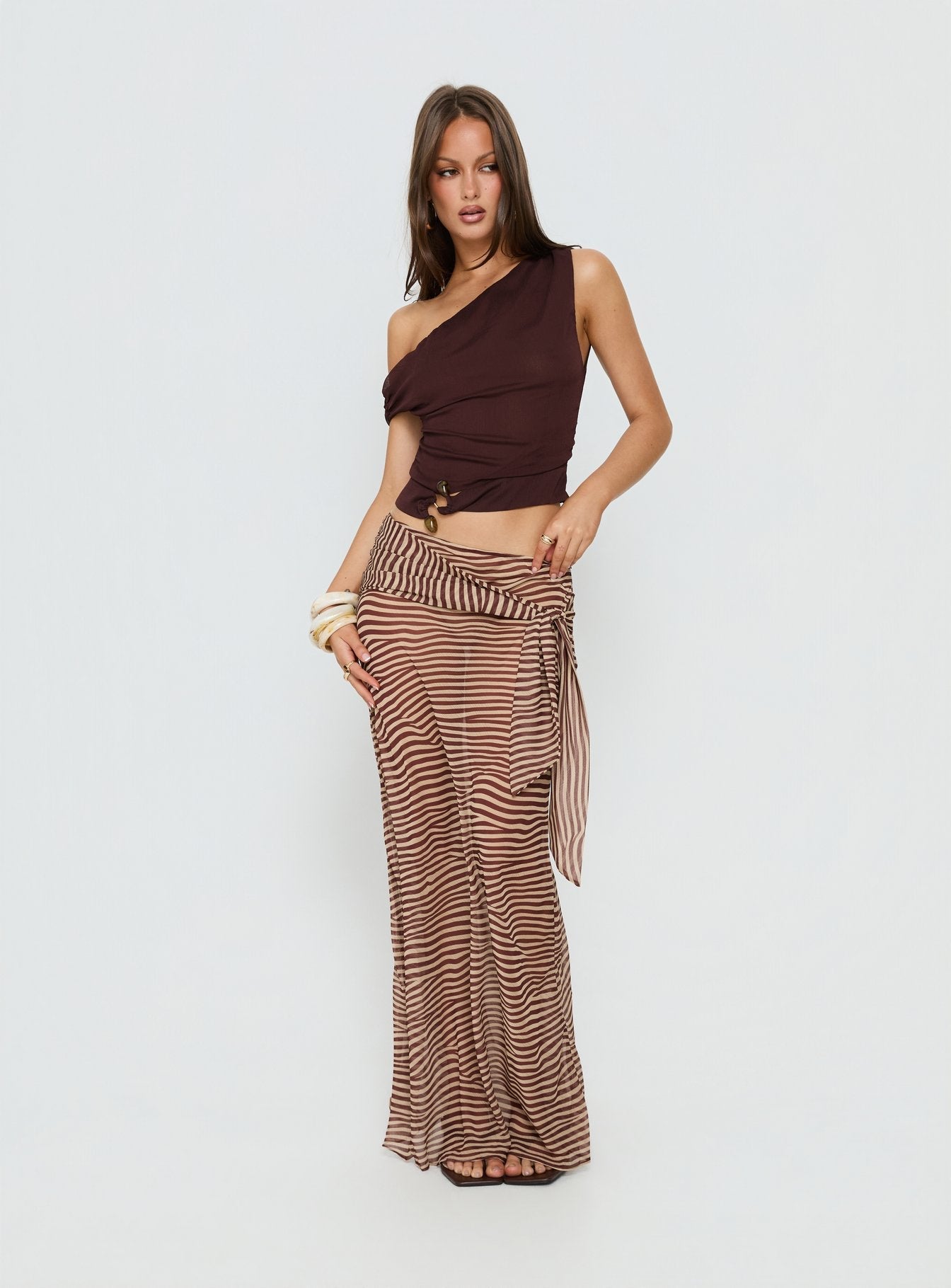 Acasie Asymmetrical Top Brown