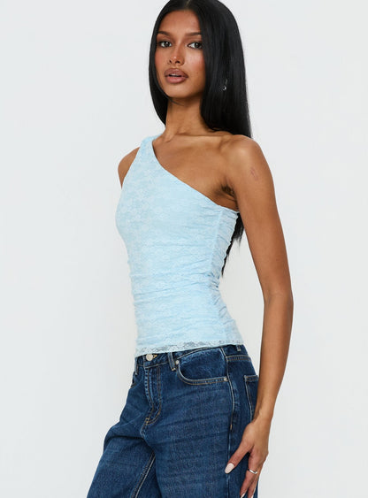 Arienne One Shoulder Top Blue