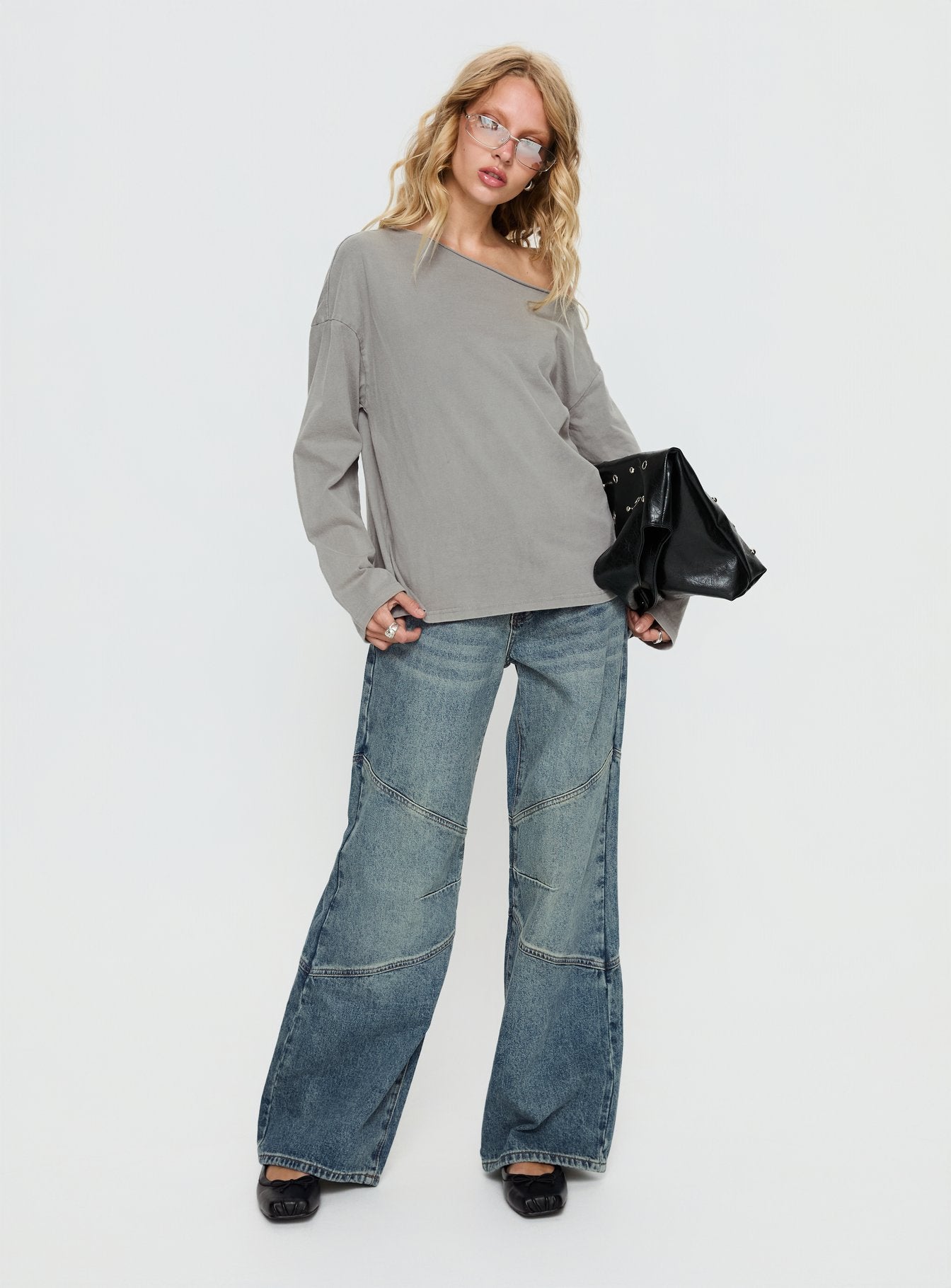Atmosphere Mid Rise Straight Leg Jeans Antique Wash