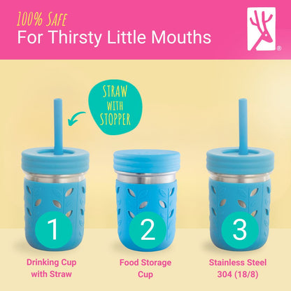 Stainless Steel 10oz Drinking Tumblers + Food Storage