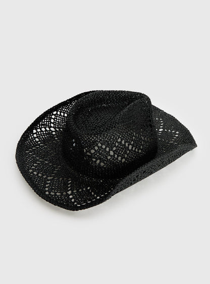 Avyanna Straw Cowboy Hat Black