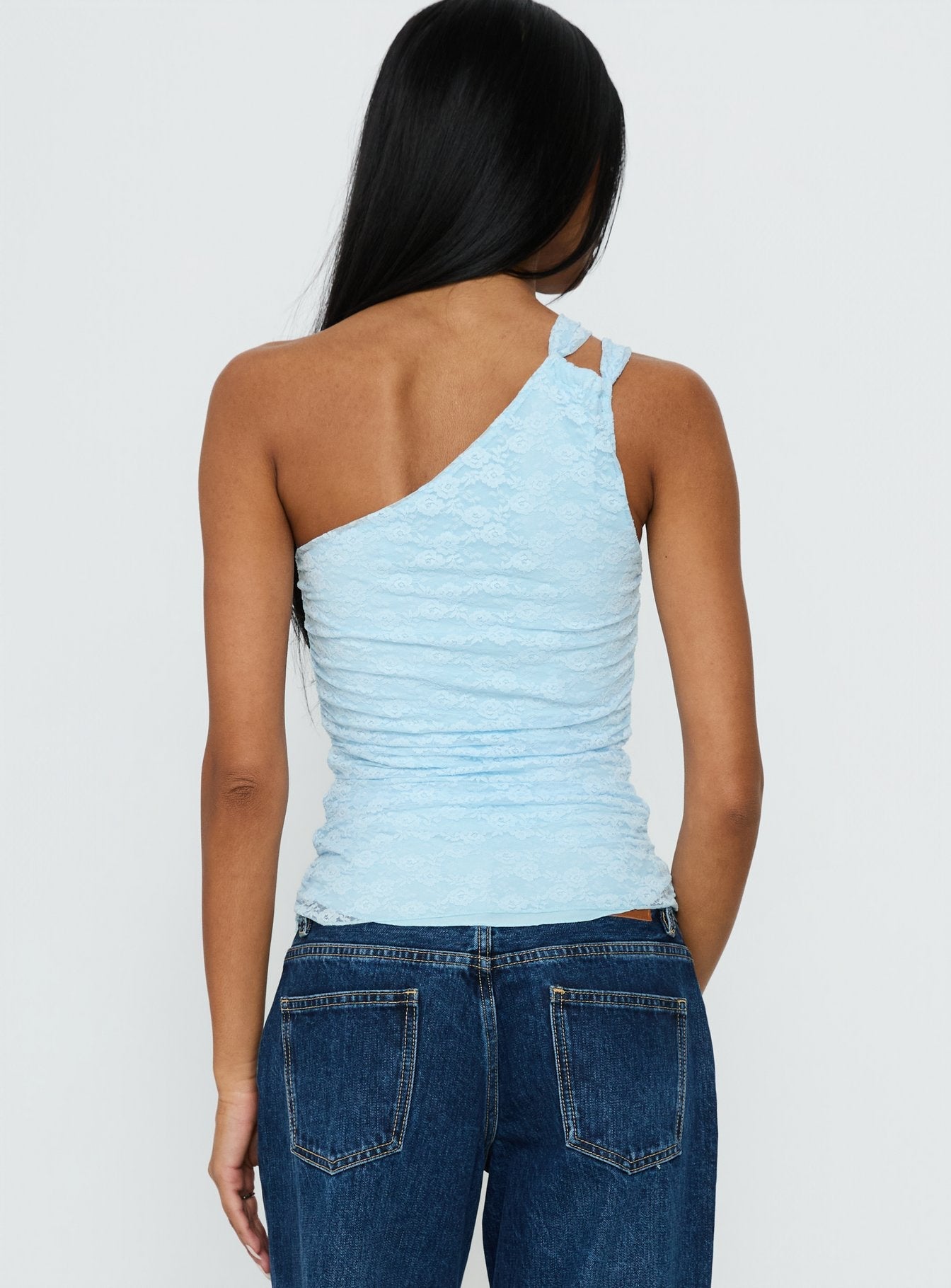 Arienne One Shoulder Top Blue