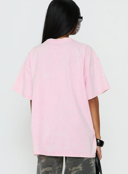 Betty Boop Speedracer Oversized Graphic Tee Washed Pink