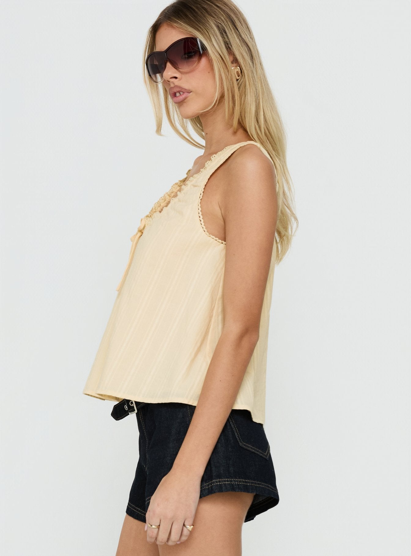 Antiquity Babydoll Top Butter Yellow