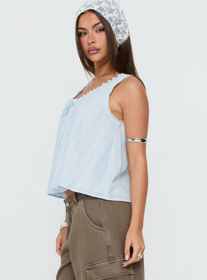 Antiquity Babydoll Top Blue