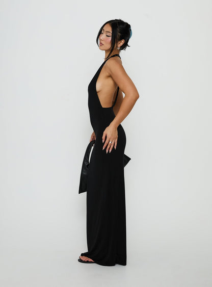 Ascenza Studded Racerback Maxi Dress Black