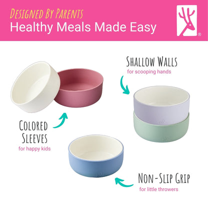 Porcelain Bowl with Silicone Sleeves