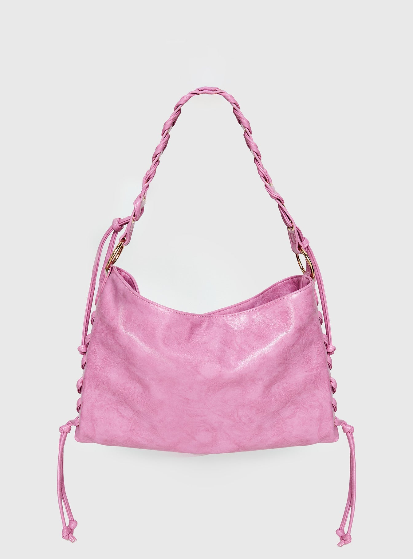 Amadea Tie Detail Shoulder Bag Pink