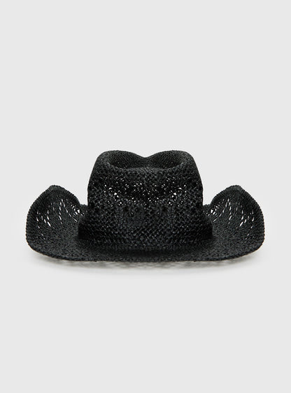Avyanna Straw Cowboy Hat Black