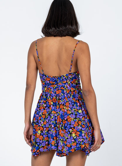 Barrett Mini Dress Dark Floral