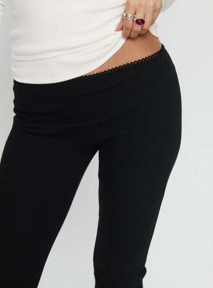Baseline Rib Capri Pants Black Tall