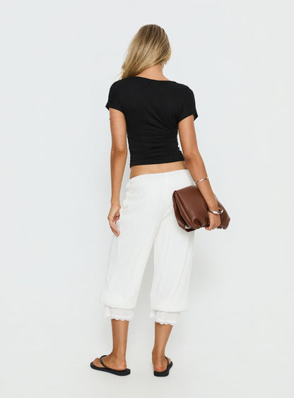 Basma Bloomer Trouser Pants Rayon White