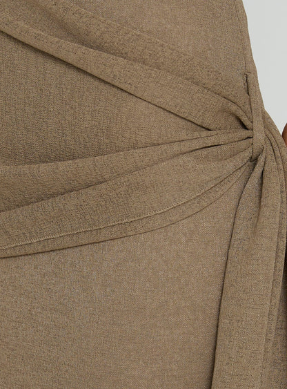 Analeah Strapless Maxi Dress Brown