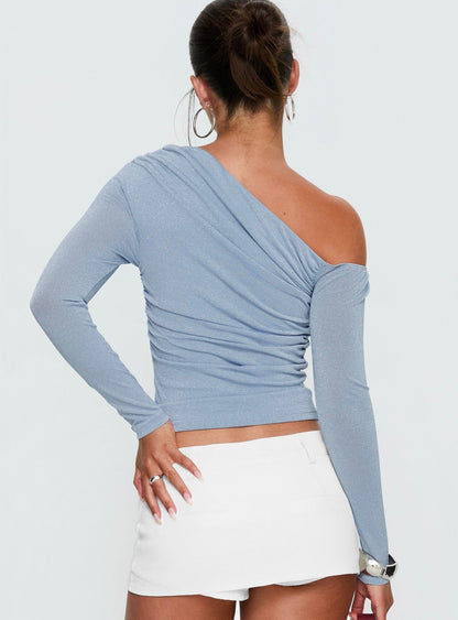 Beller Long Sleeve Top Blue Sparkle