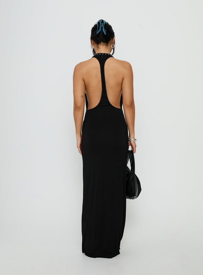 Ascenza Studded Racerback Maxi Dress Black
