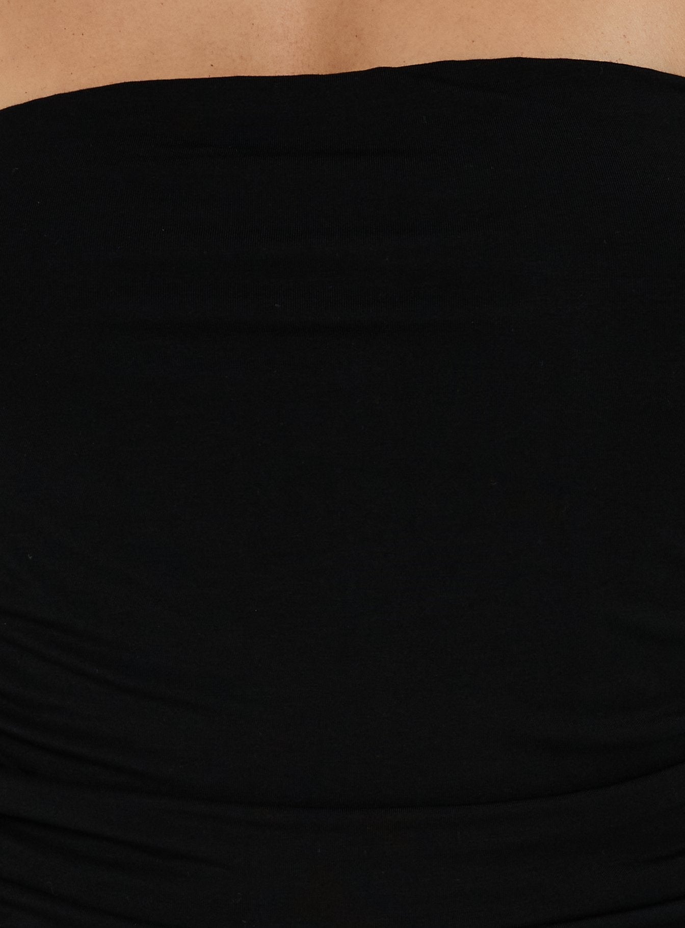 Adalisa Strapless Ruched Maxi Dress Black