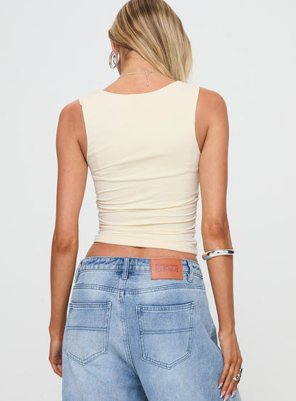 Back In Time Top Cream / Blue