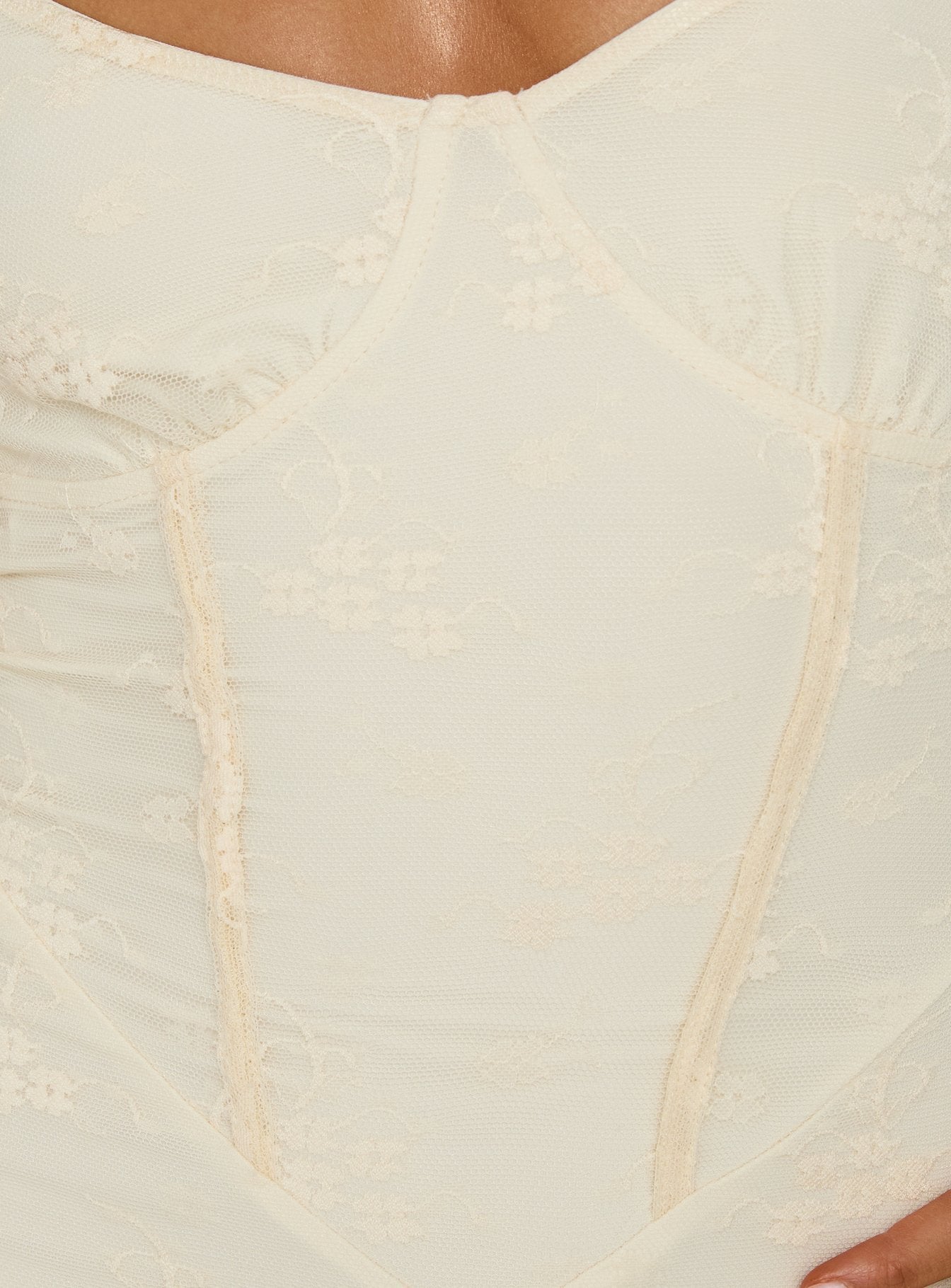 Amika Lace Maxi Dress Cream