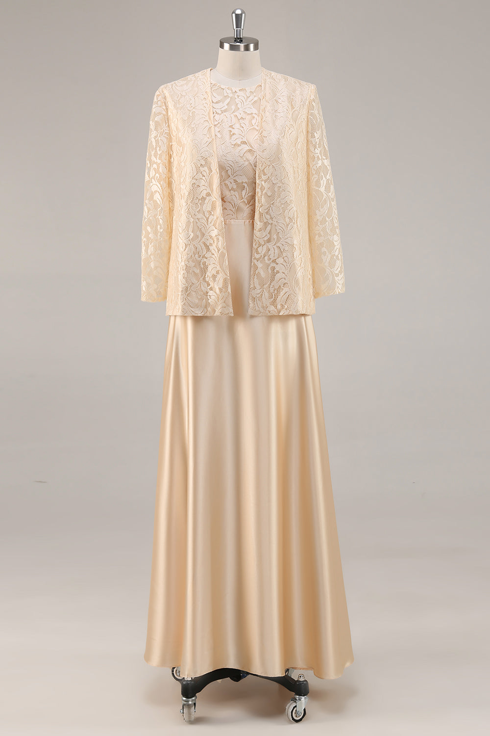Champagne Plus Size A-Line 2-Piece Mother of the Bride Dress