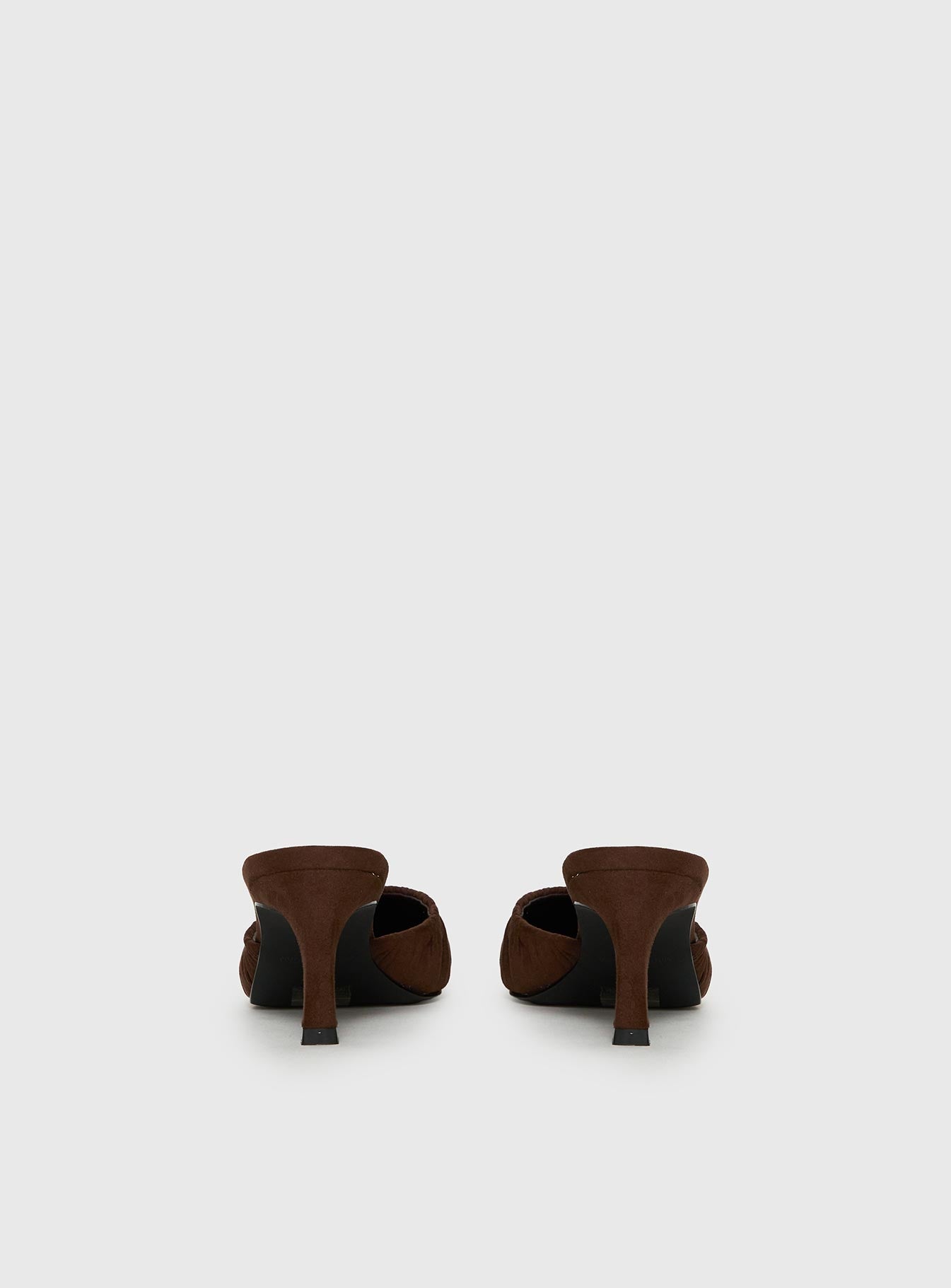 Admiration Pointed Toe Faux Suede Heels Brown