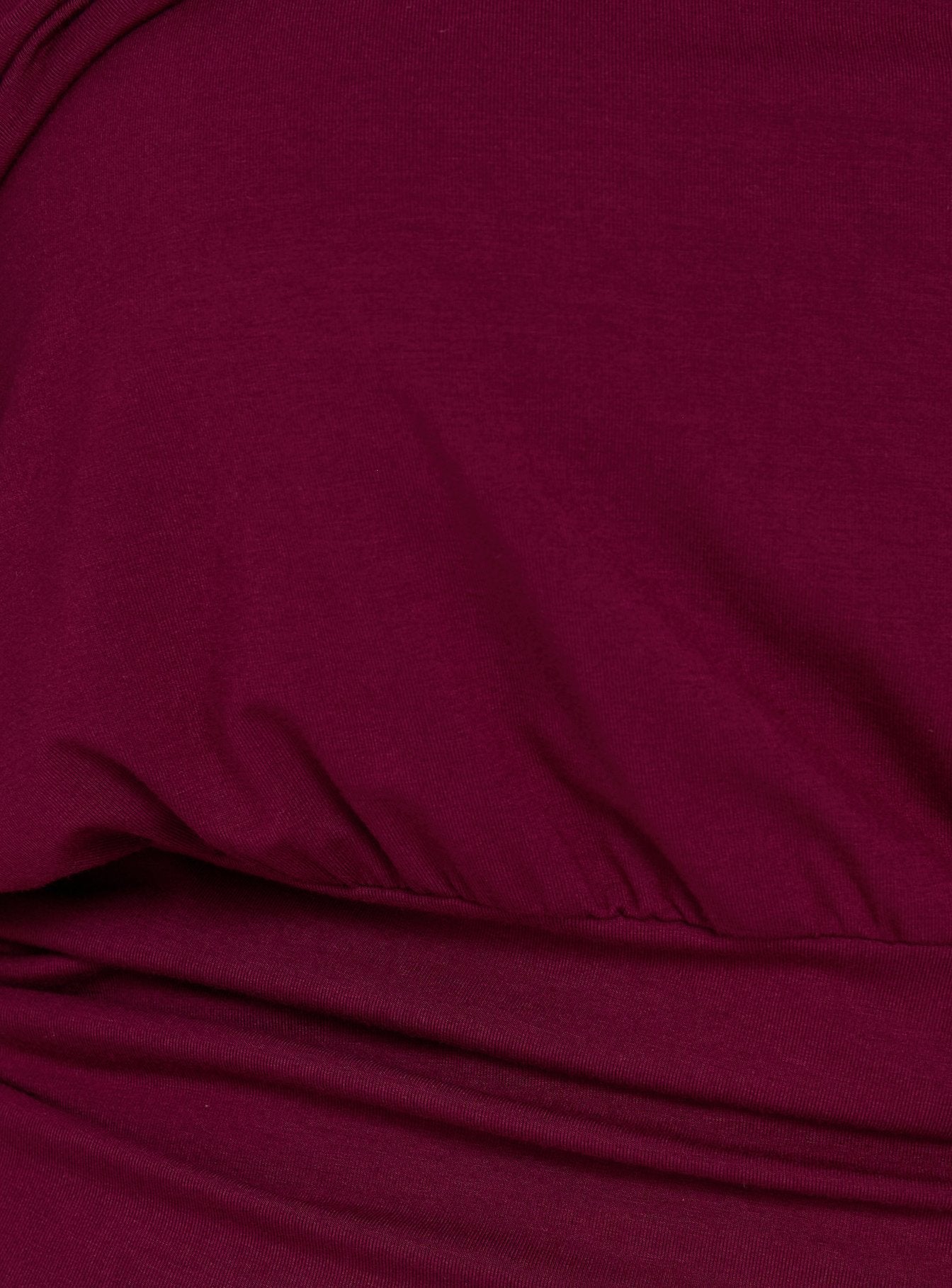 Ashlinn Off Shoulder Drapey Top Cherry Lacquer Curve