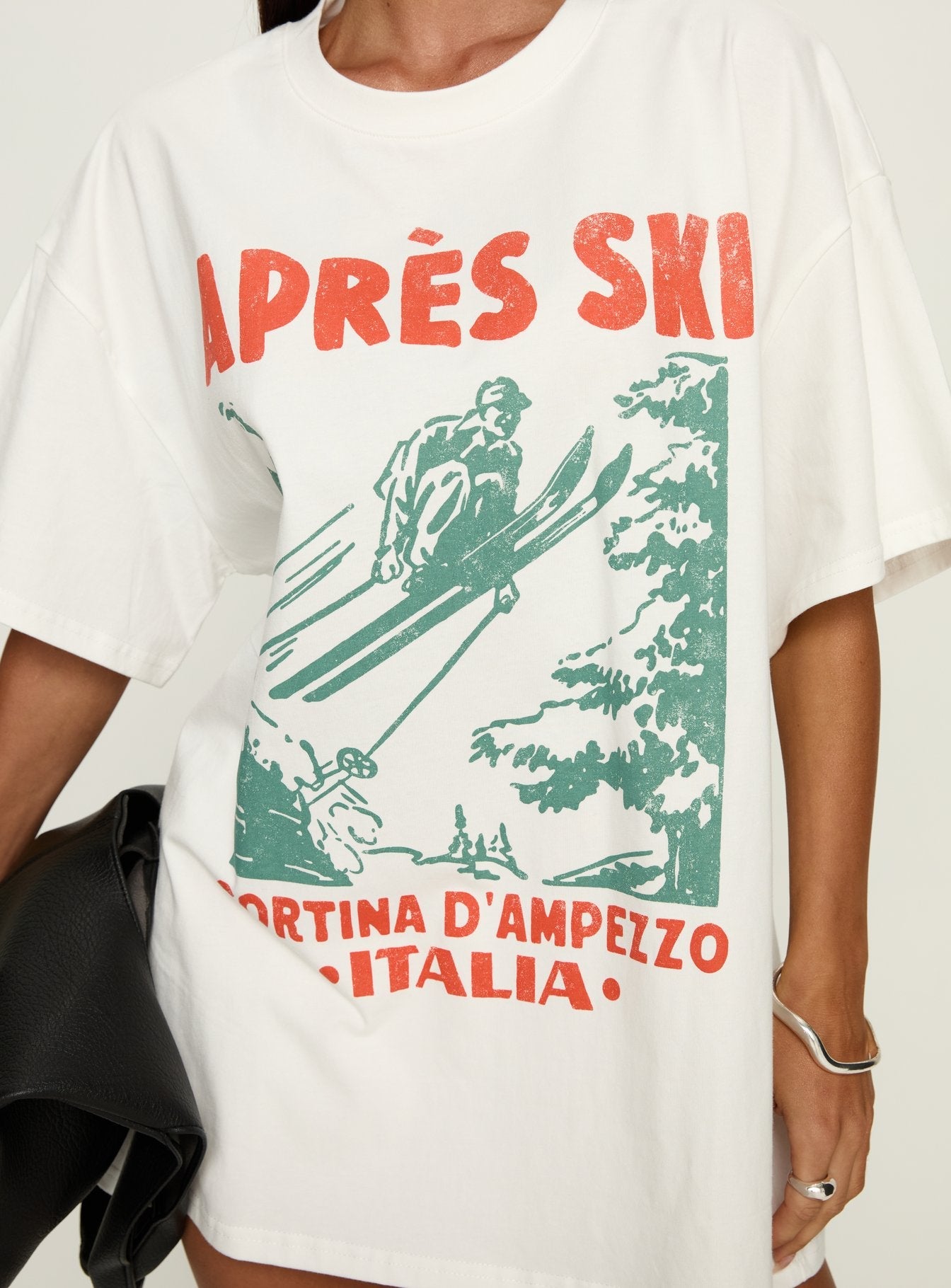 Apres Ski Italia Oversized Graphic Top White