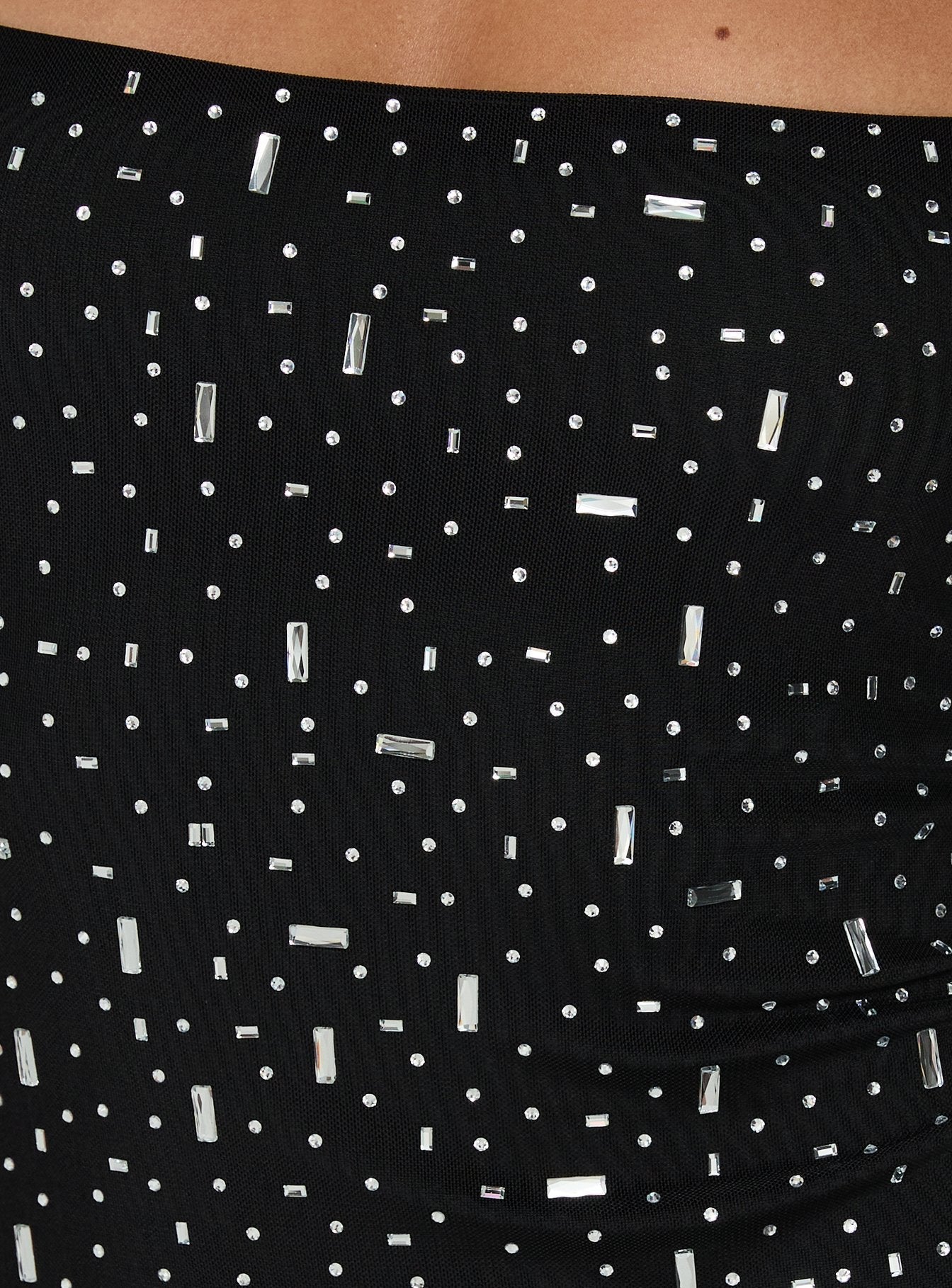 Anestassia Embellished Mini Dress Black