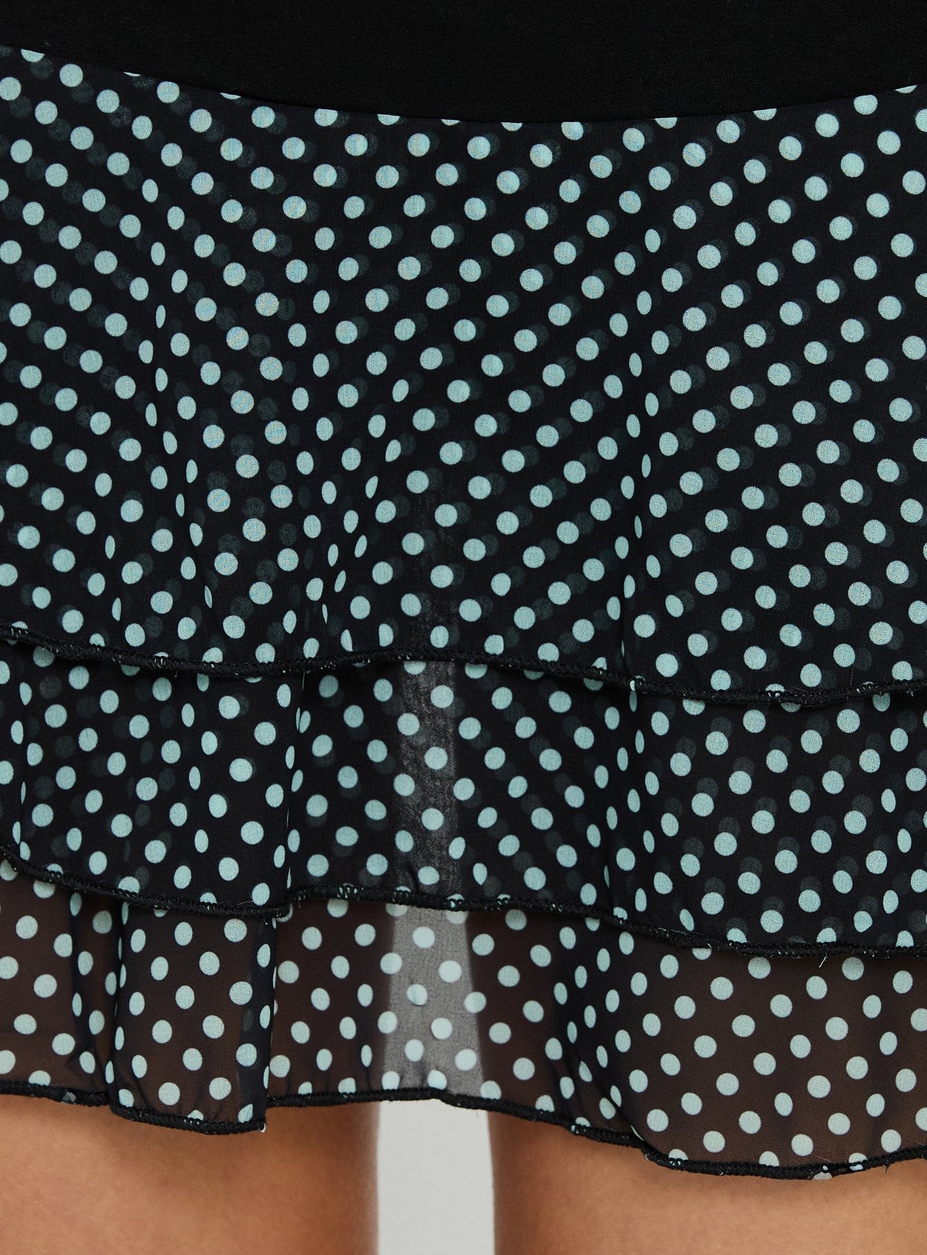 Attilia Frill Mini Skort Black Polka Dot
