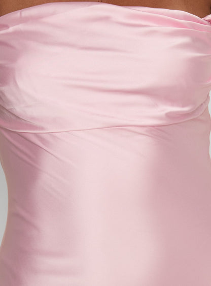 Azura Off The Shoulder Maxi Dress Pink
