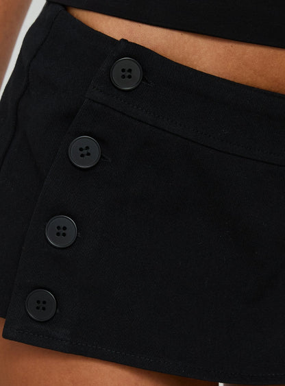 Bessi Cotton Skort Black